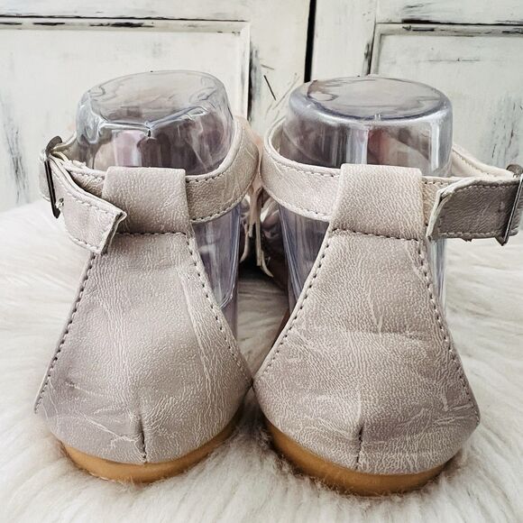 Amy Blush Rose Pink Soft Chiffon Floral Ankle Strap Sandals - Size 7.5 - Picture 5 of 7